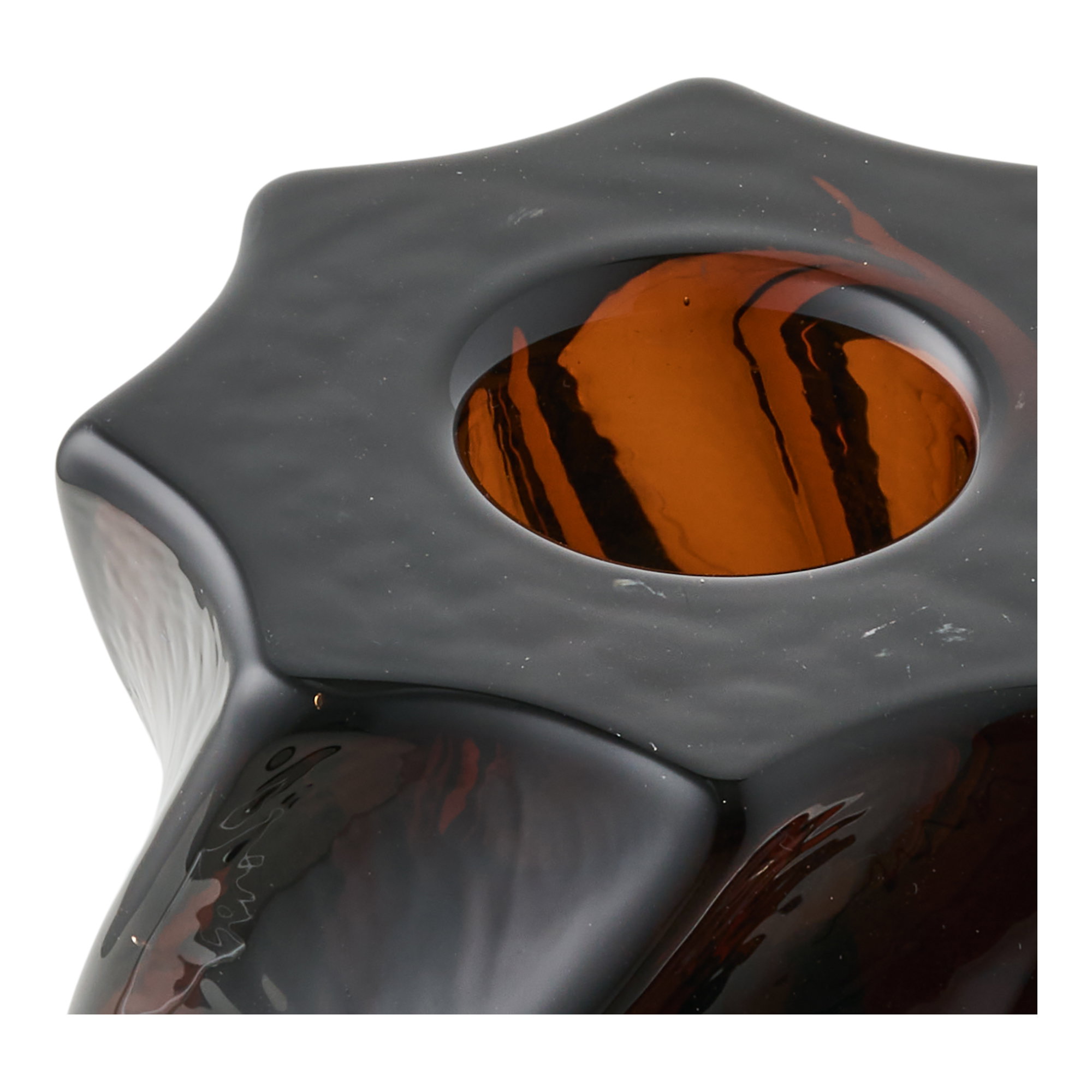Kaarsenhouder Keenton Glas Bruin - Set van 2 - Afbeelding 3