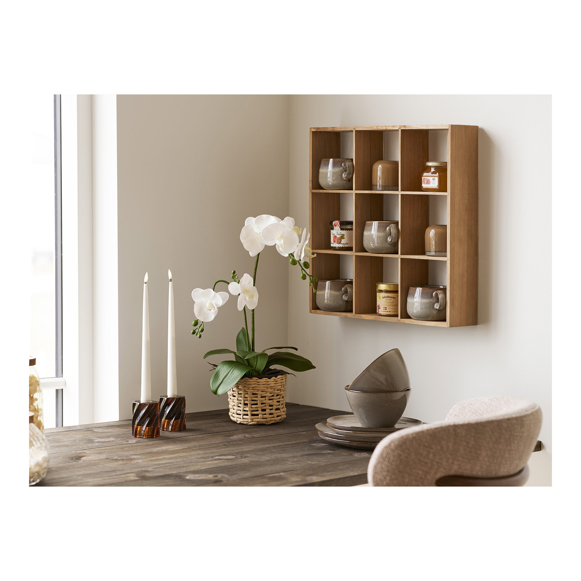 Kaarsenhouder Keenton Glas Bruin - Set van 2 - Afbeelding 7