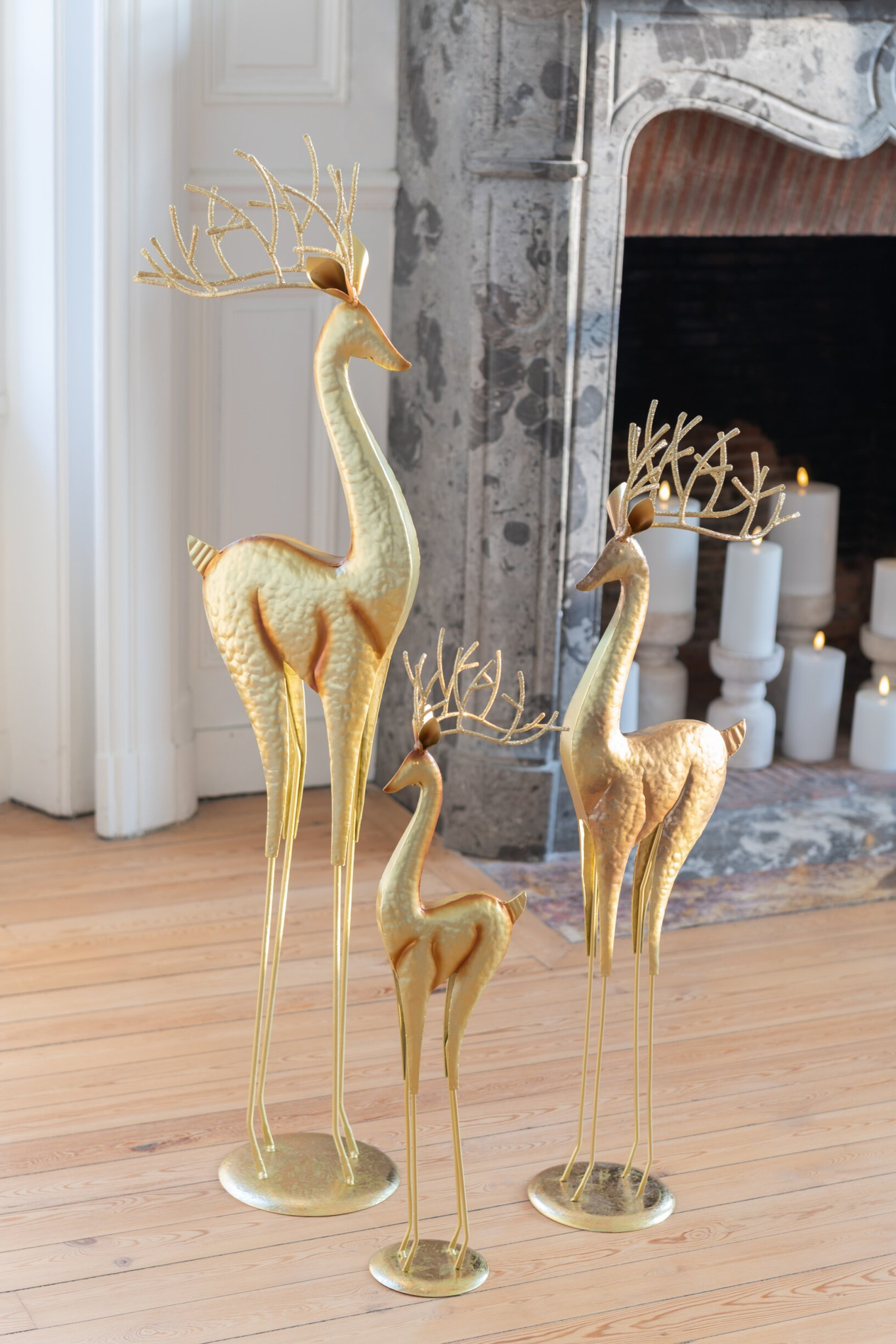 Decoratiefiguur Geirdone Metaal Goud H71 cm