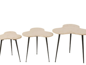 Bijzettafel Deendona Marmer 61 cm - Set van 3
