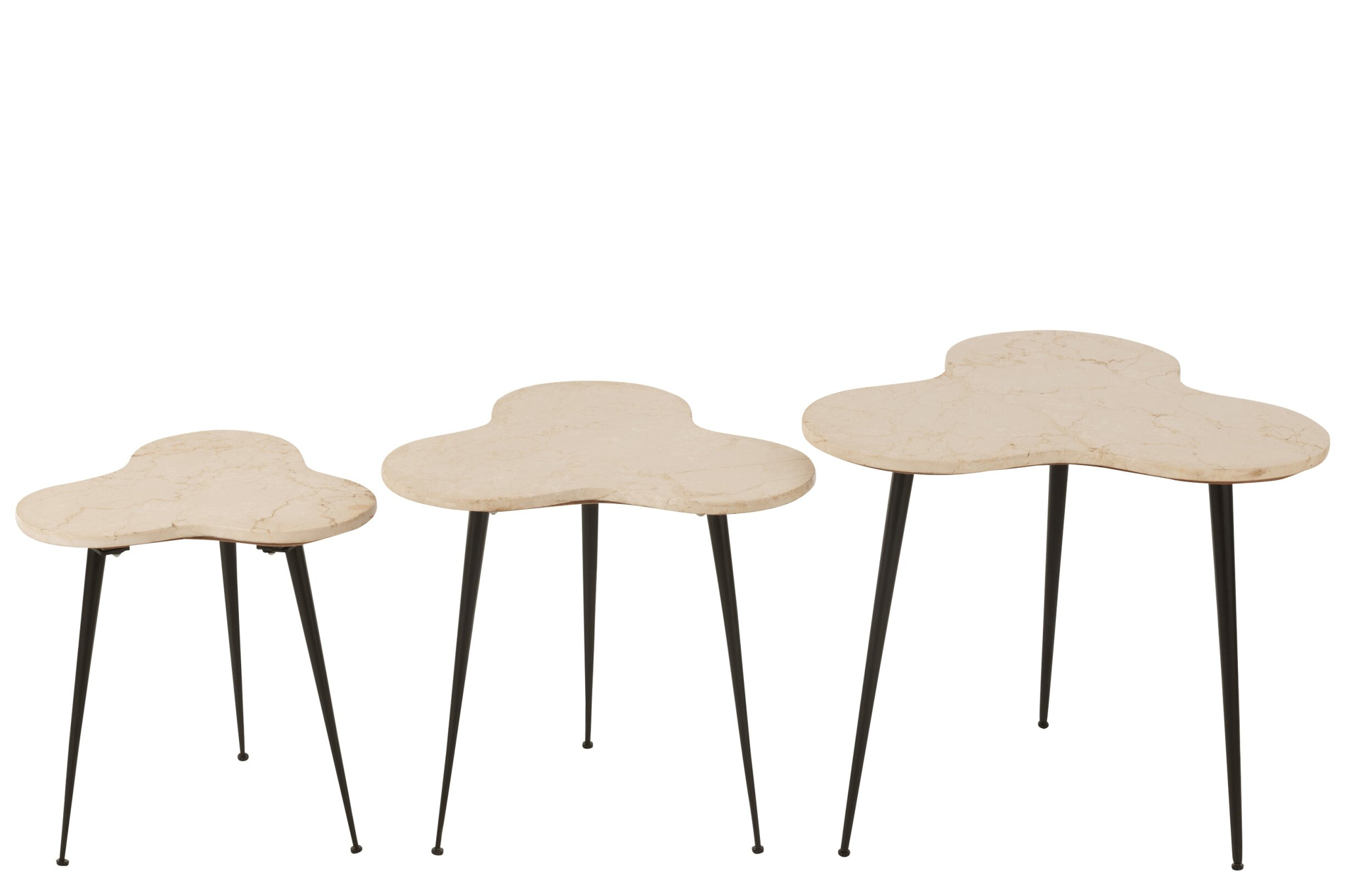 Bijzettafel Deendona Marmer 61 cm - Set van 3