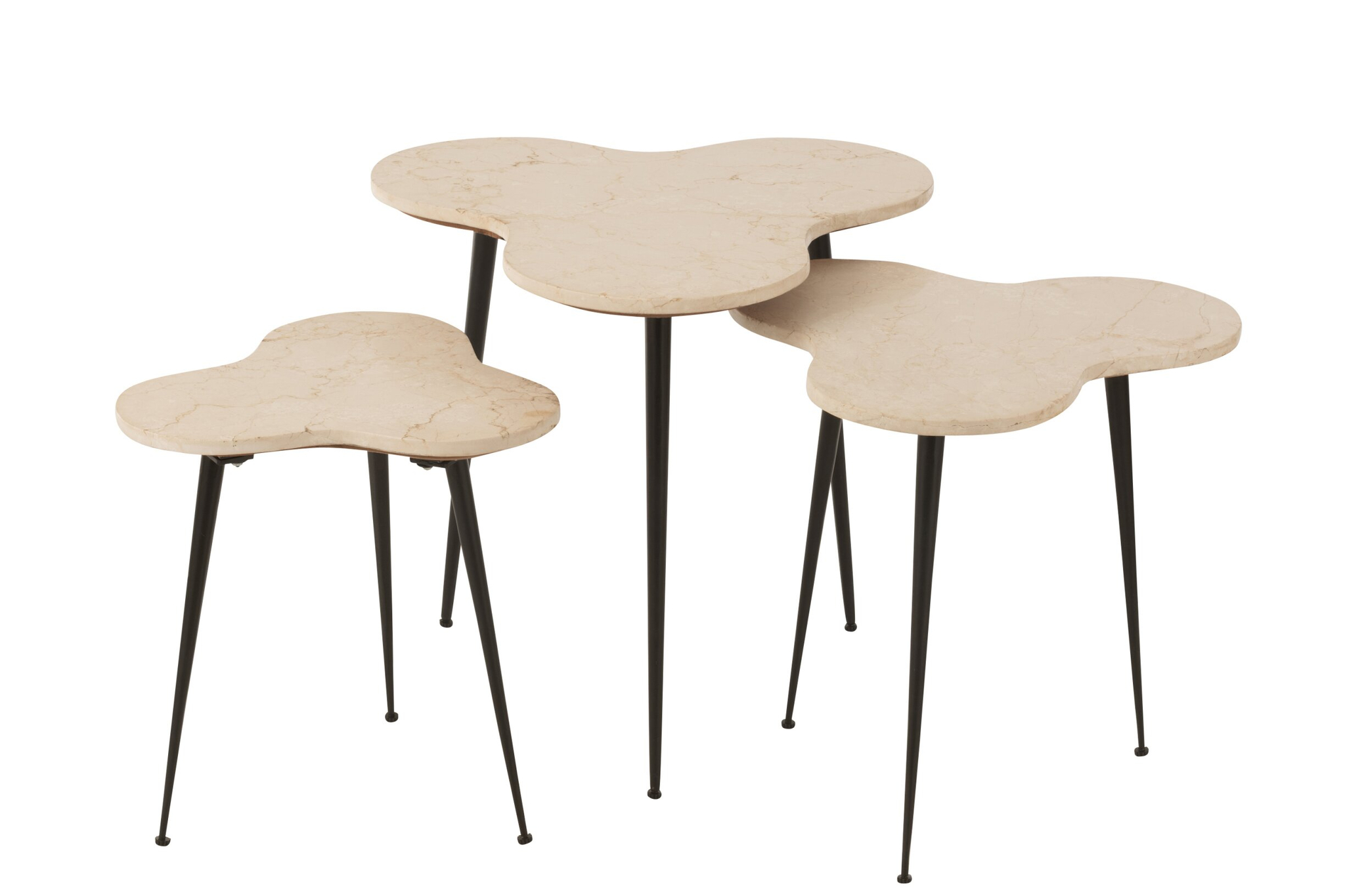 Bijzettafel Deendona Marmer 61 cm - Set van 3 - Afbeelding 4