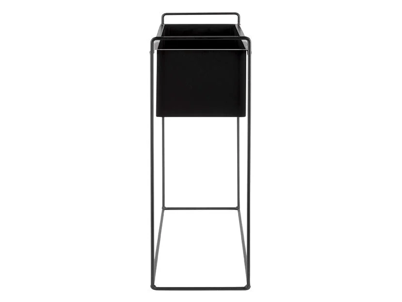 Bloempot Carnund Metaal Zwart H65 cm - Afbeelding 2