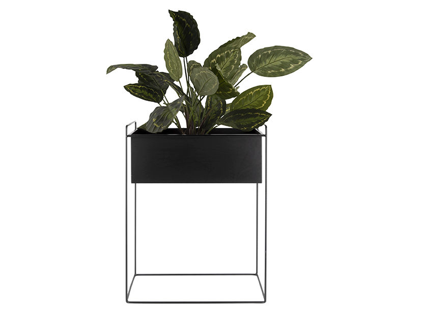 Bloempot Carnund Metaal Zwart H65 cm - Afbeelding 3