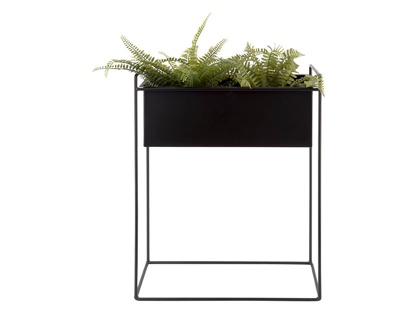 Bloempot Carnund Metaal Zwart H65 cm - Afbeelding 4