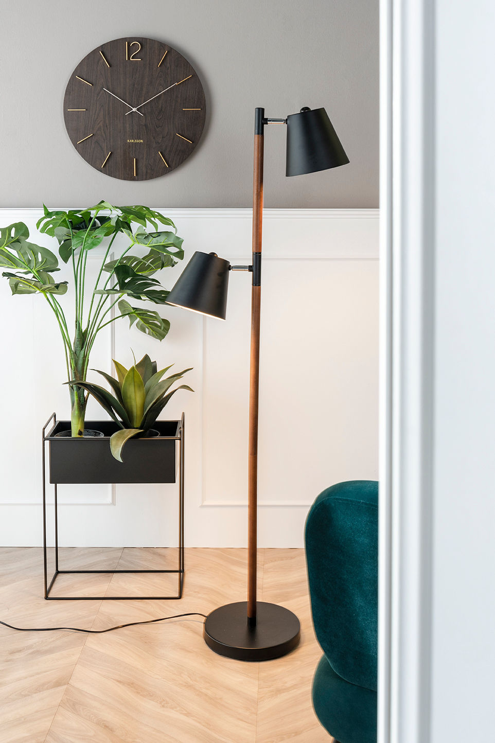 Bloempot Carnund Metaal Zwart H65 cm - Afbeelding 5