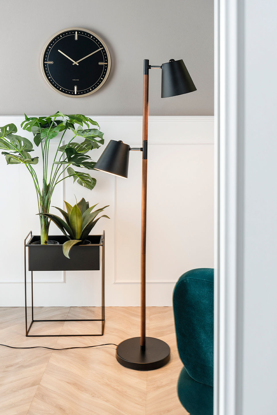 Bloempot Carnund Metaal Zwart H65 cm - Afbeelding 6