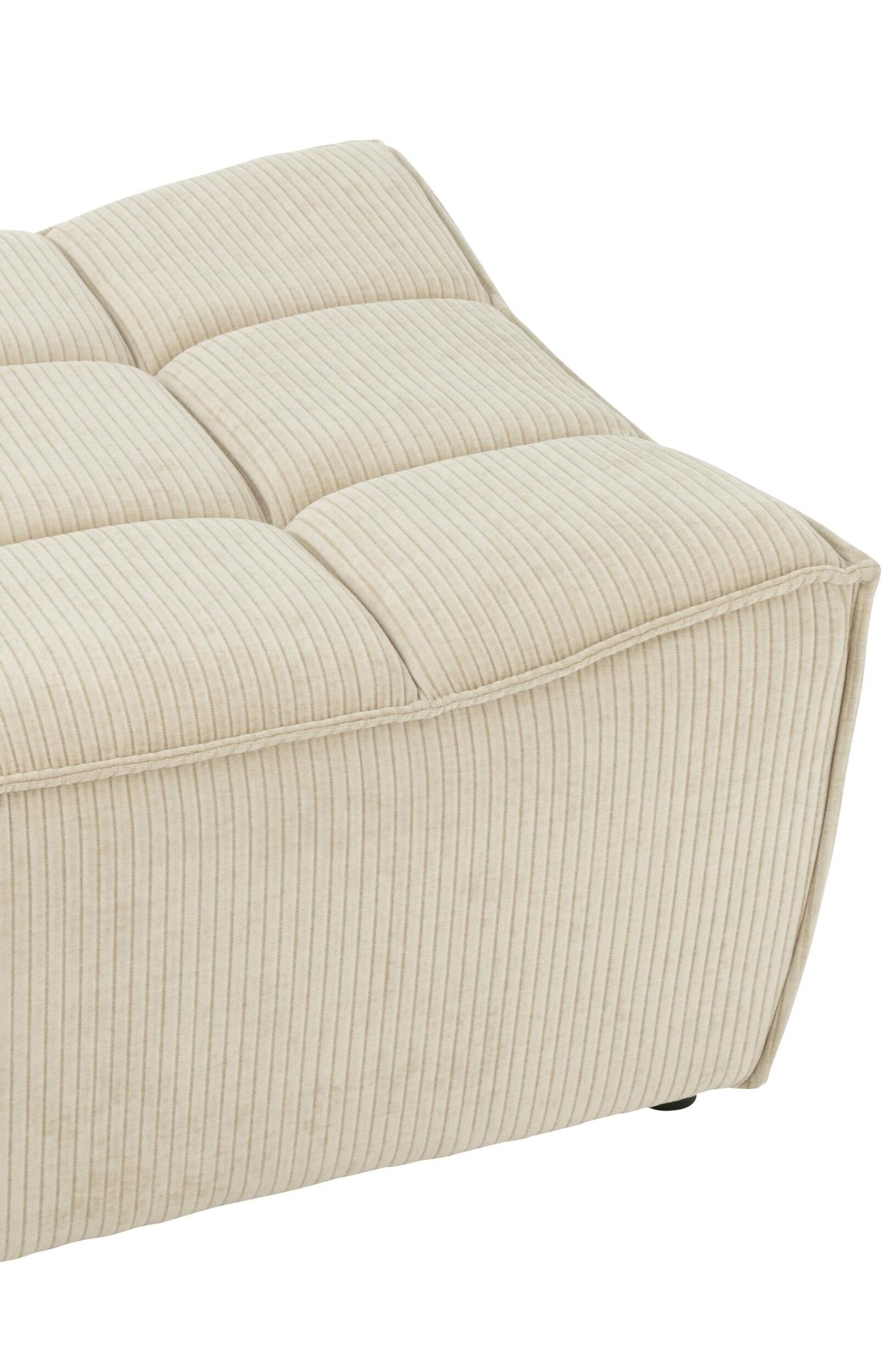 Poef Launsaro Kunstleer Beige - Afbeelding 4