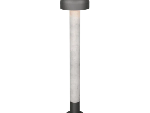 Buitenlamp Graskio van gegoten aluminium, betonlook, modern paalmodel voor tuinpad of entree, set van 3