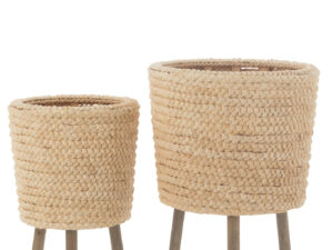 Plantenbak Meibora Maïsschillen Naturel H68 cm - Set van 2