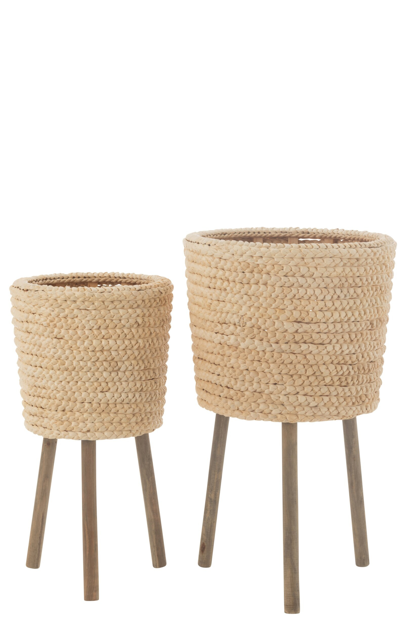 Plantenbak Meibora Maïsschillen Naturel H68 cm - Set van 2