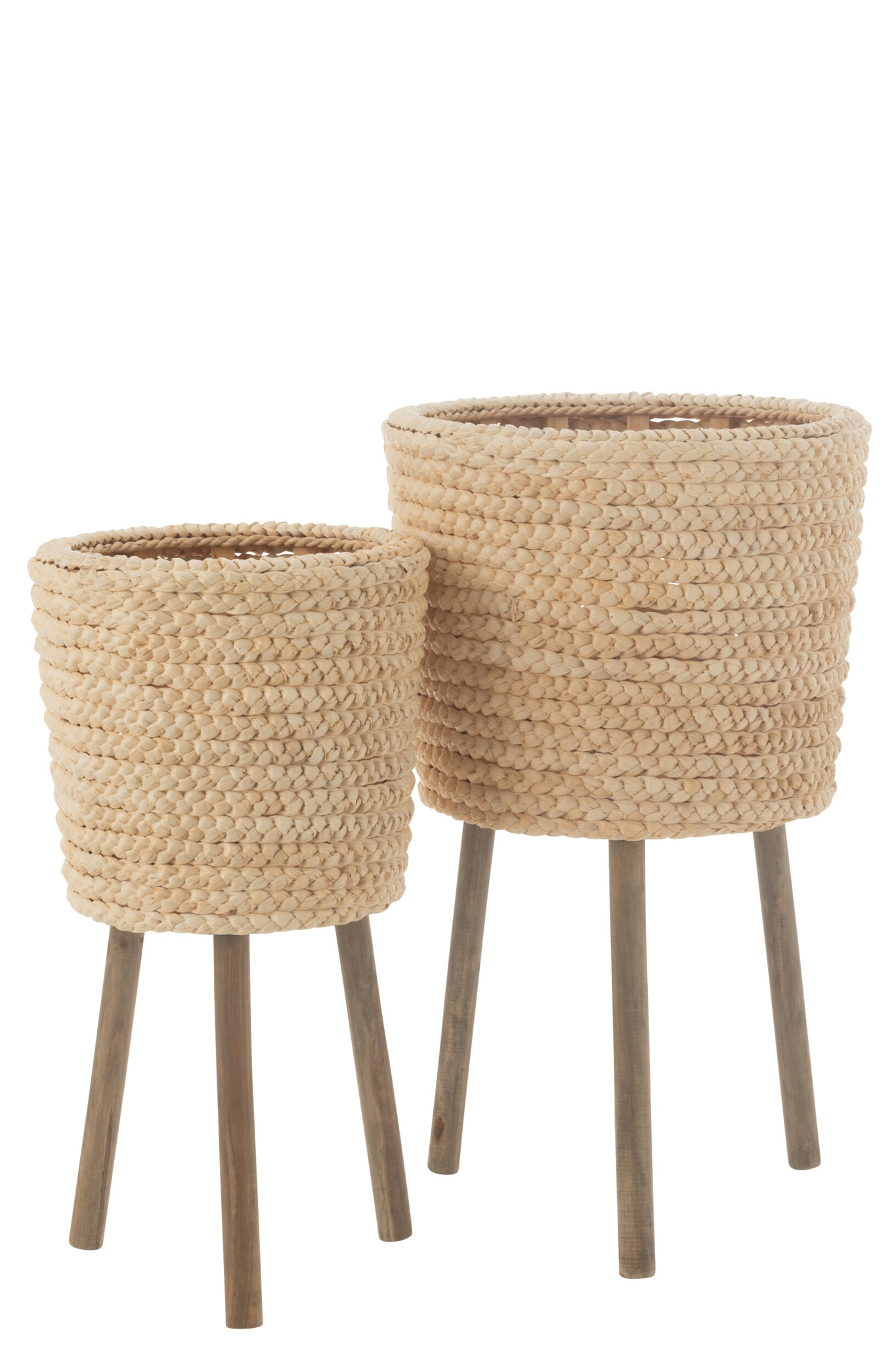 Plantenbak Meibora Maïsschillen Naturel H68 cm - Set van 2 - Afbeelding 2
