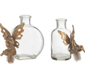 Decoratie Veerdin Glas Goud - Set van 2
