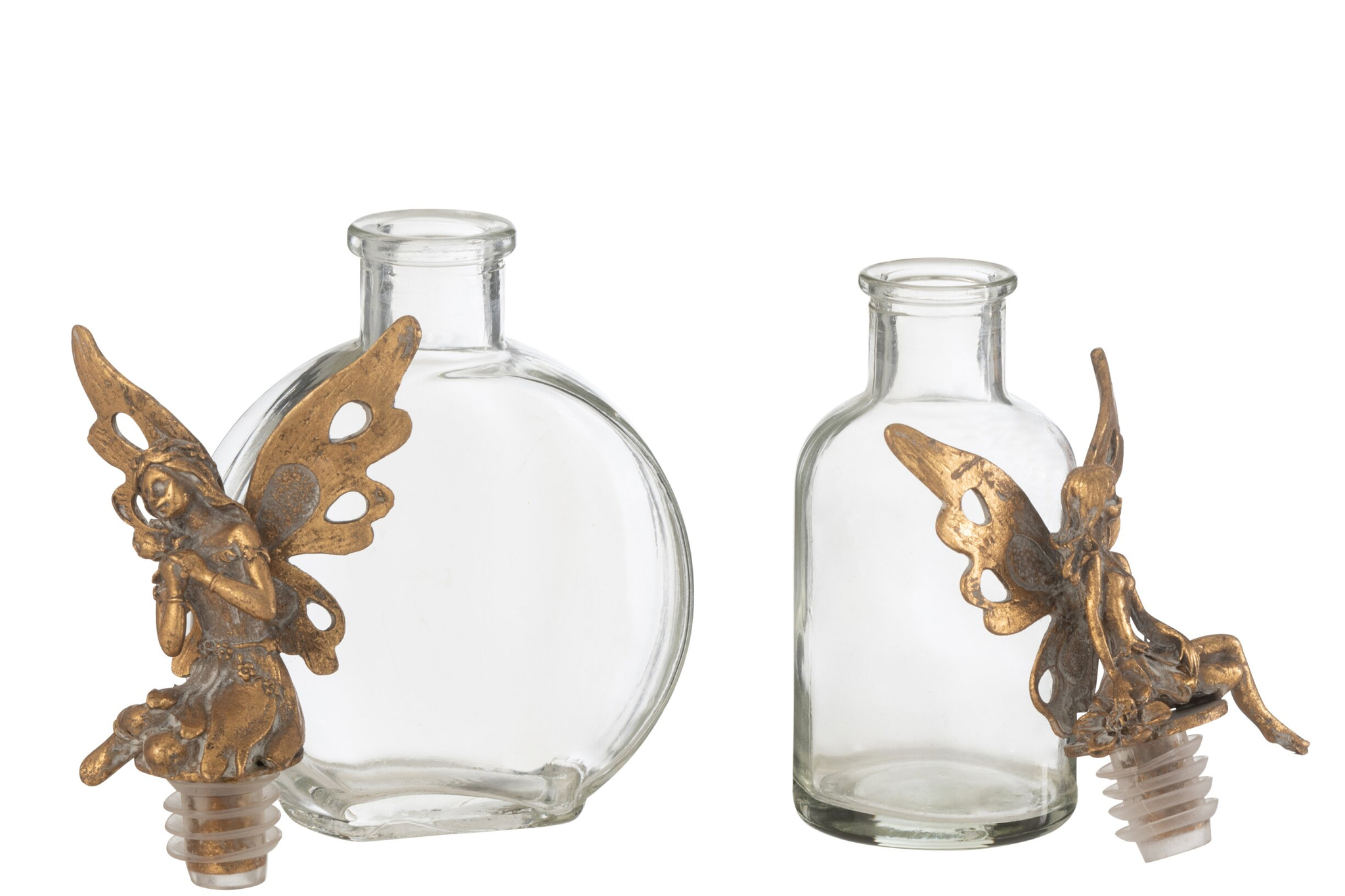 Decoratie Veerdin Glas Goud - Set van 2