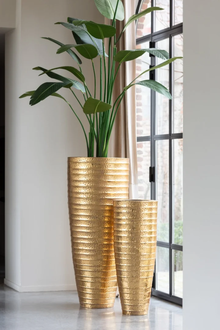 Vaas Prenos Metaal Goud H122 cm - Set van 2 - Afbeelding 2