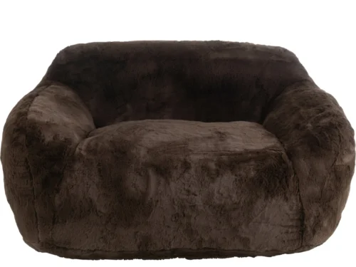 Bank Obidos bruin polyester, royale zachte loungestoel met warme uitstraling