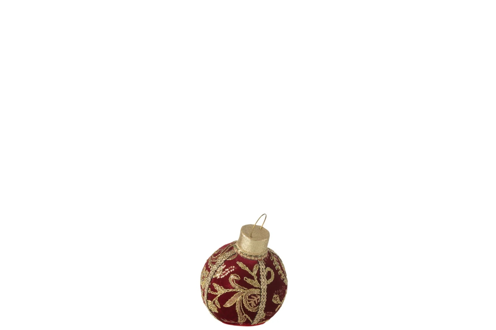 Kerstballen Livorno Stof Rood - Afbeelding 2