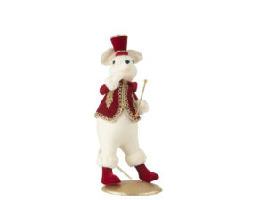 Decoratiefiguur Stirdor Stof Rood H51 cm