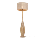 Vloerlamp Fieltora Jute H135 cm set van 3, natuurhout met jute kap in natuurlijke afwerking