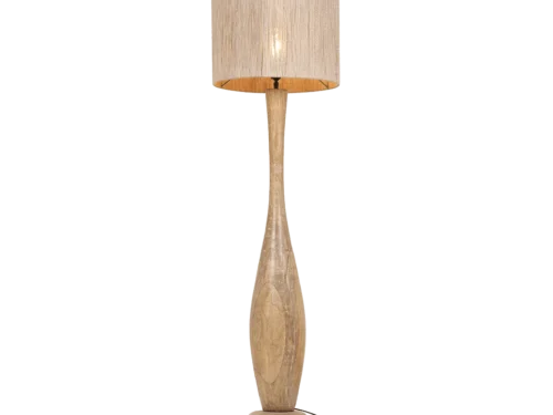 Vloerlamp Fieltora Jute H135 cm set van 3, natuurhout met jute kap in natuurlijke afwerking