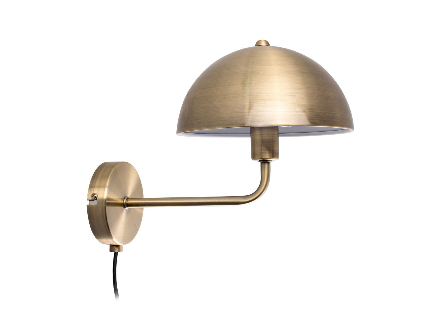 Wandlamp Meskal goud Ø20 cm met metalen kap en ronde wandbevestiging, stijlvolle compacte blikvanger