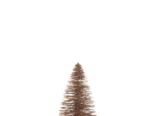 Kerstboom Teeman Hout Bruin H70 cm met glitterdetail en natuurlijke houten uitstraling