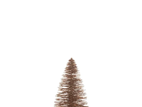 Kerstboom Teeman Hout Bruin H70 cm met glitterdetail en natuurlijke houten uitstraling