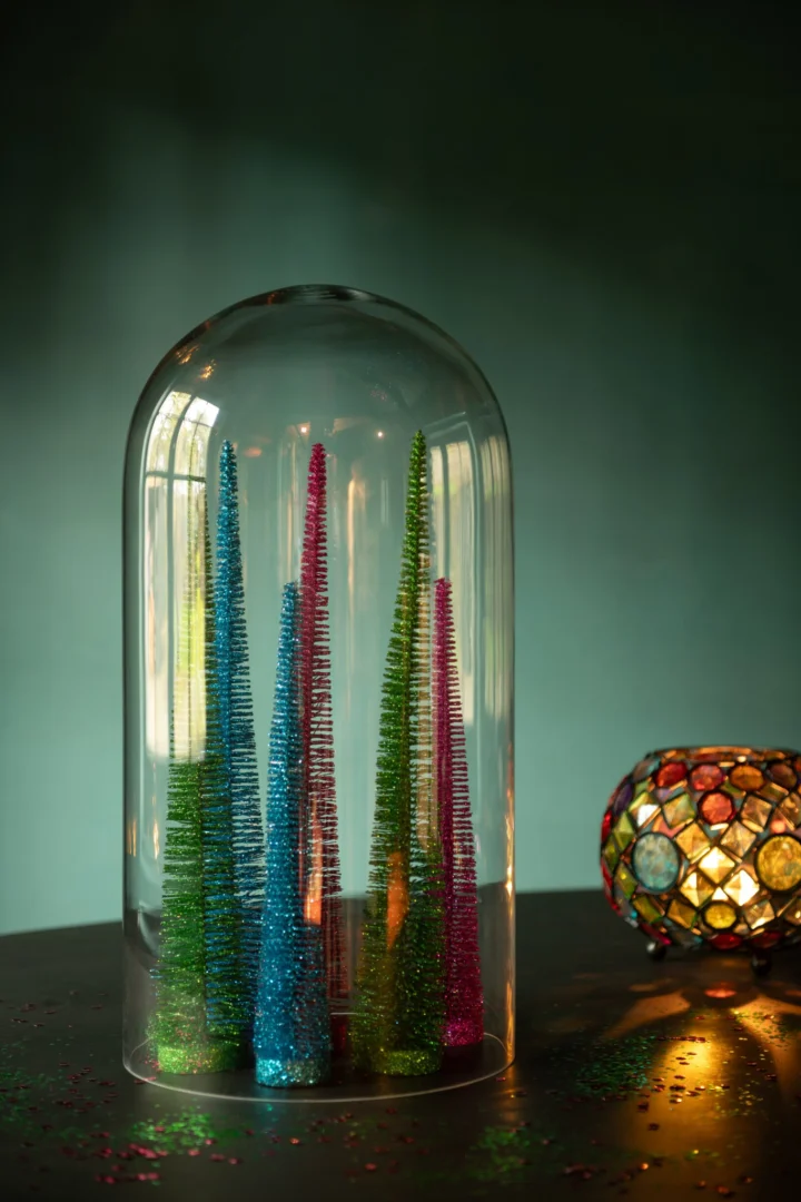 Kerstboom Diskaro Kunststof Blauw H41 cm - Set van 3 - Afbeelding 2