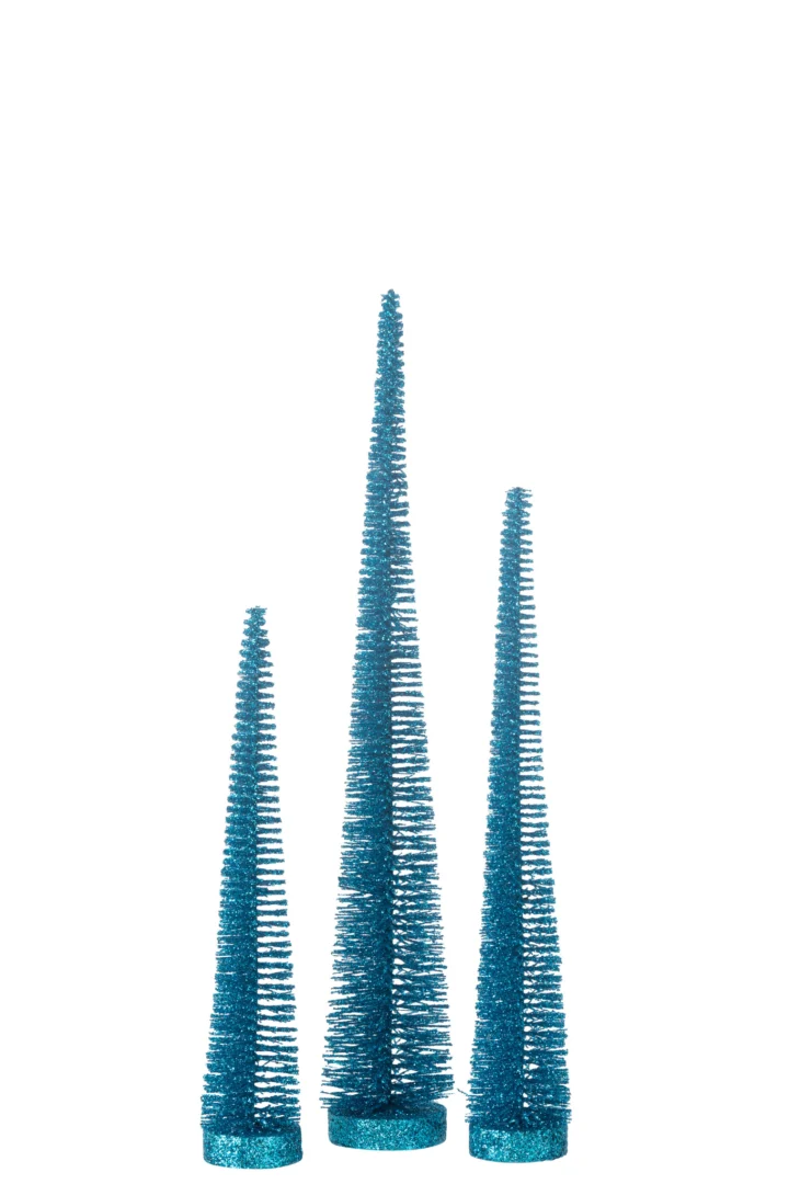 Kerstboom Diskaro Kunststof Blauw H41 cm - Set van 3 - Afbeelding 3