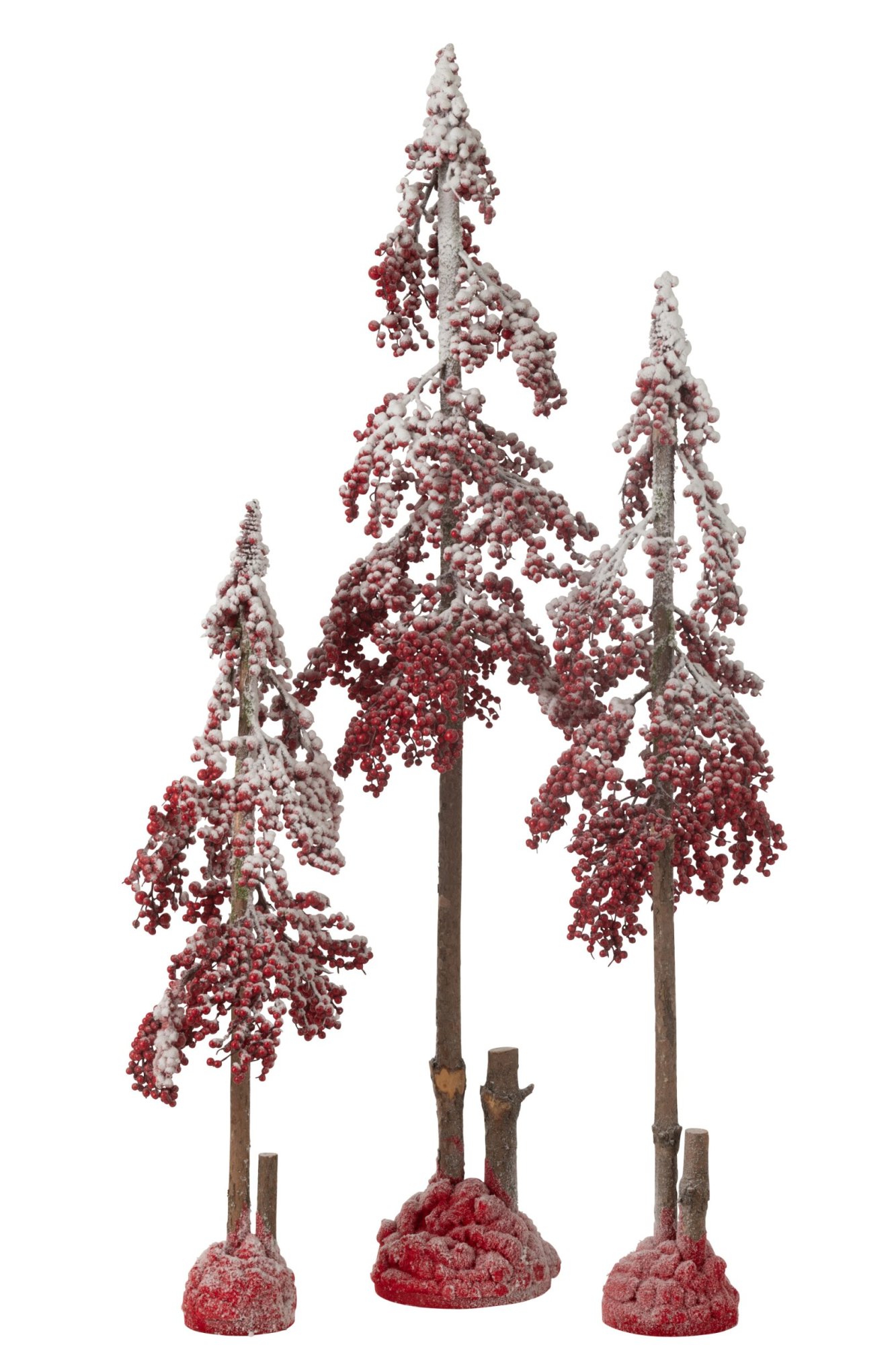 Kerstboom Stoondio Kunststof Rood H135 cm