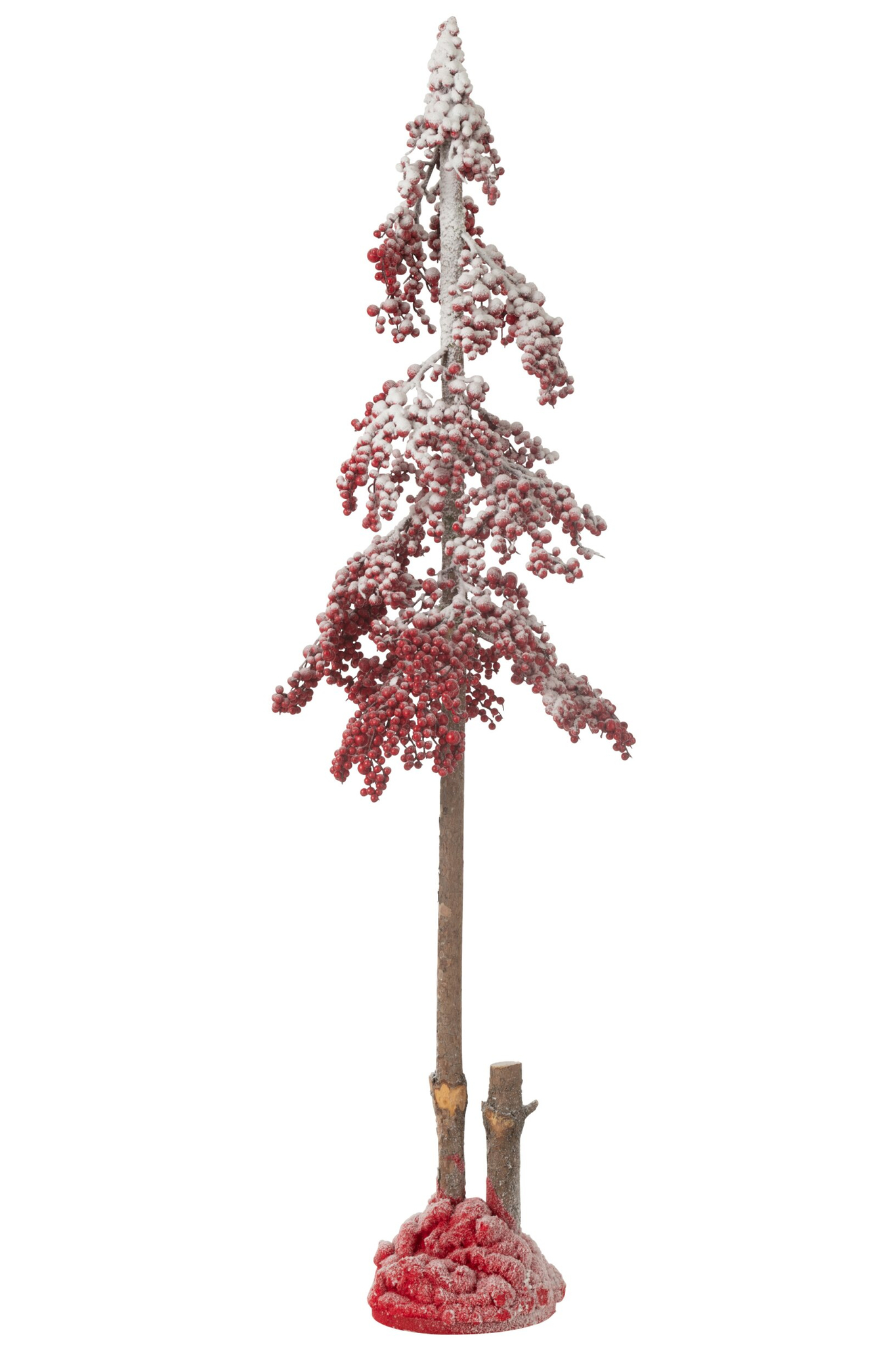 Kerstboom Stoondio Kunststof Rood H135 cm - Afbeelding 2