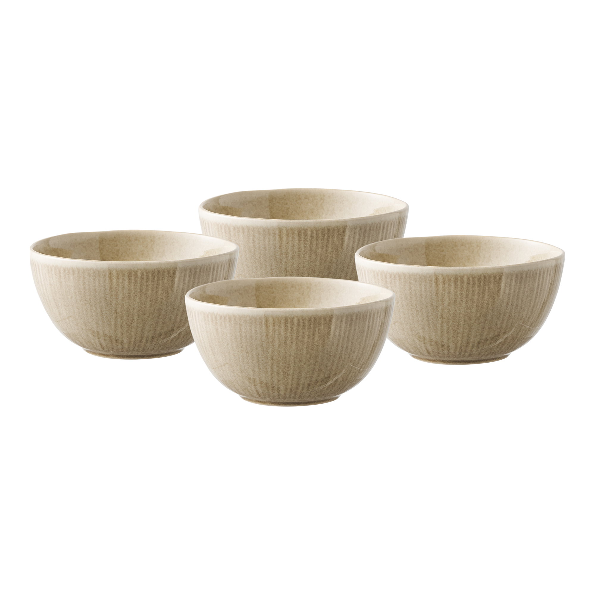Kom Maamone Keramiek Beige - Set van 4 - Afbeelding 3