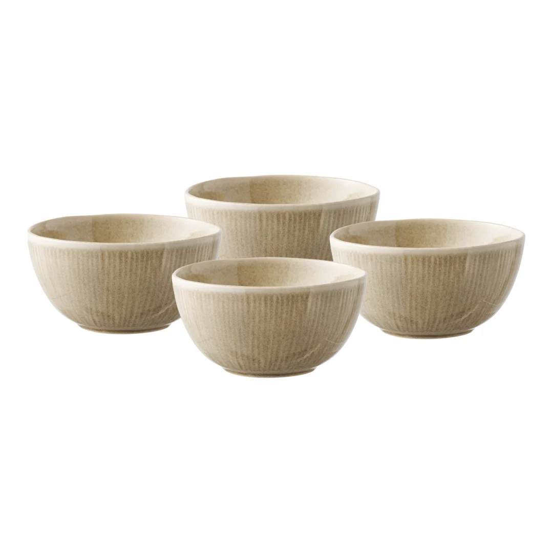 Kom Maamone Keramiek Beige - Set van 4 - Afbeelding 3