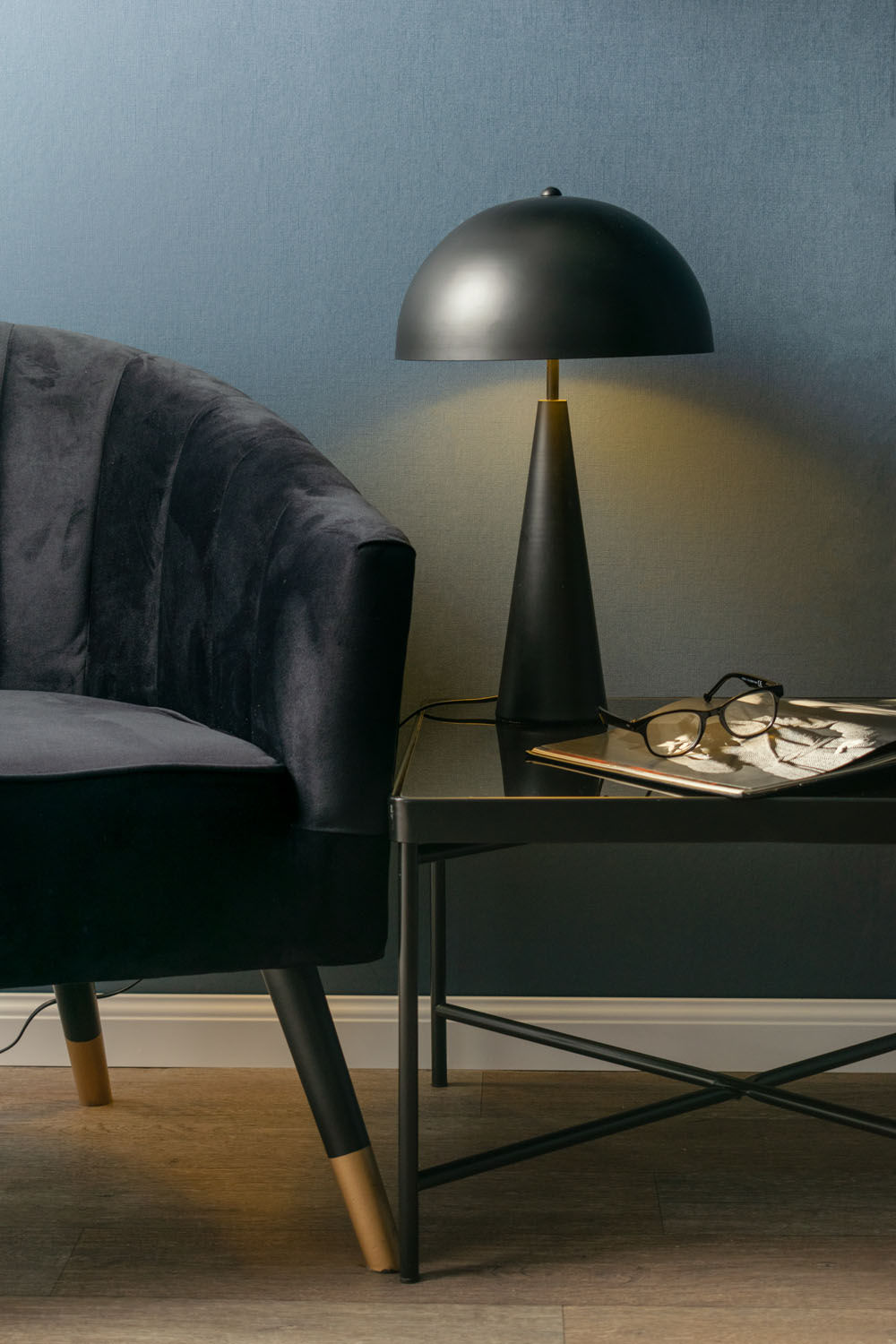 Tafellamp Neerio Zwart Ø30 cm - Afbeelding 6