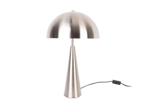 Tierona nikkelen tafellamp met koepelkap en conische voet, 51 cm hoog