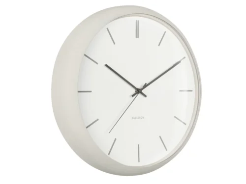 Wandklok Breinor Warm Grijs met groot rond design en minimalistische wijzerplaat, 40 cm