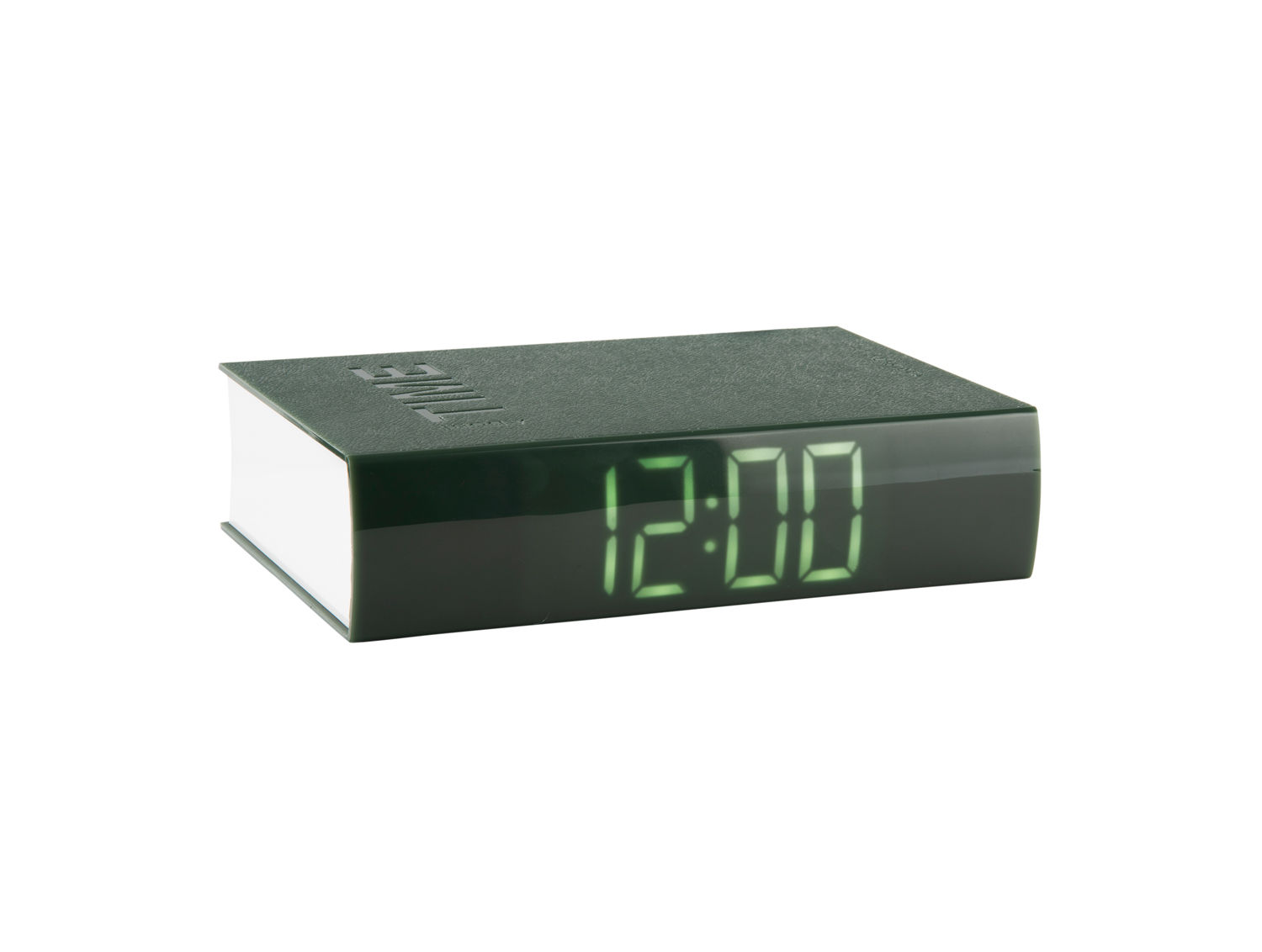 Wekker Flassona Groen, compacte digitale wekker met groen display en strak design