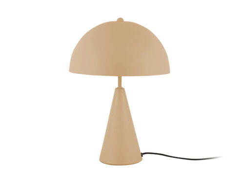 Tafellamp Kloossel bruin Ø25 cm met compacte, conische voet en halfronde kap