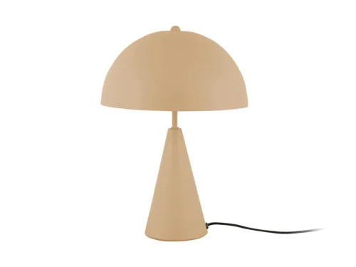 Tafellamp Kloossel bruin Ø25 cm met compacte, conische voet en halfronde kap