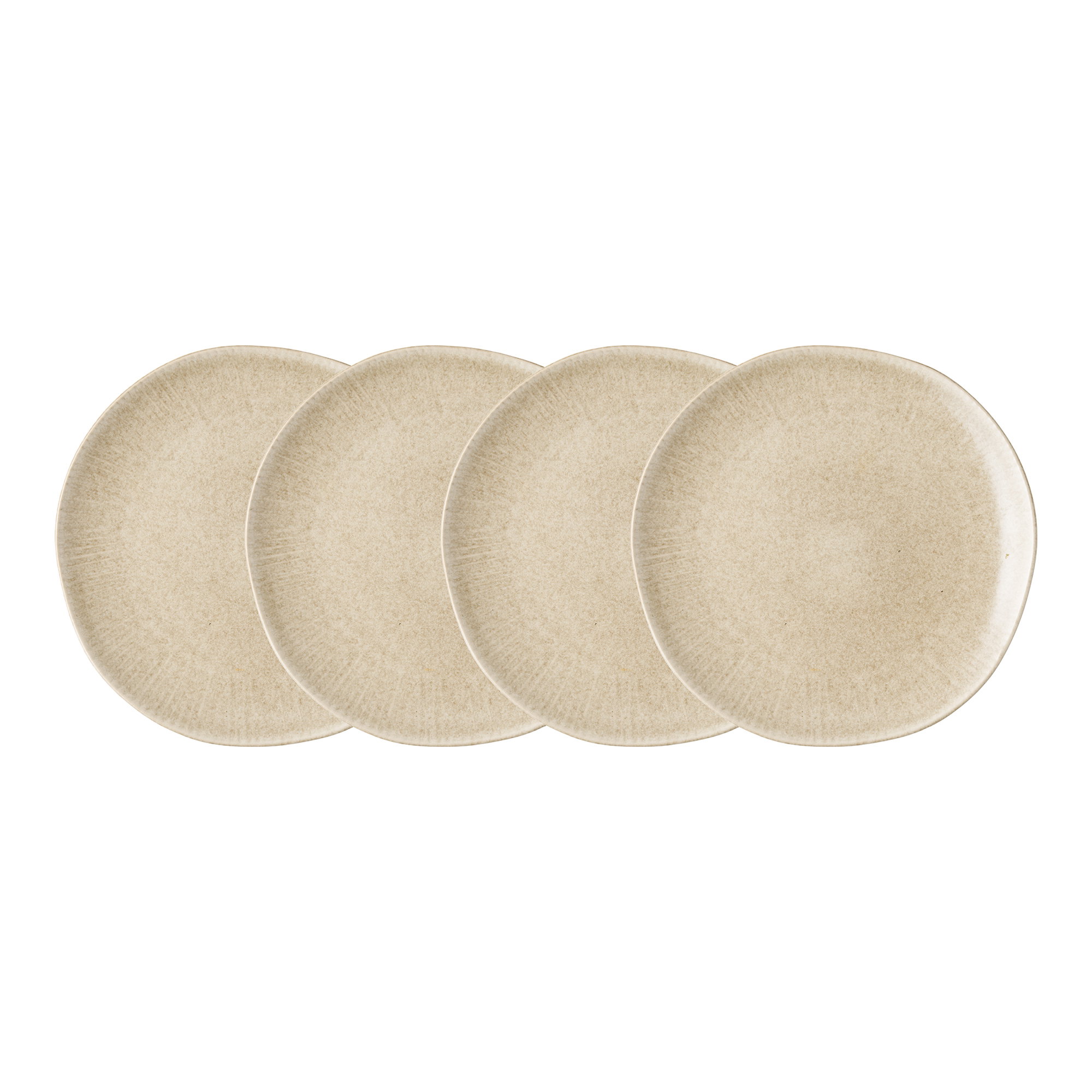 Lunchbord Runang Keramiek Beige - Set van 4 - Afbeelding 4