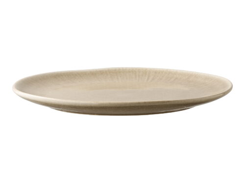 Dinerbord Priendund beige van steengoed, 27 cm, strak en tijdloos design, set van 4