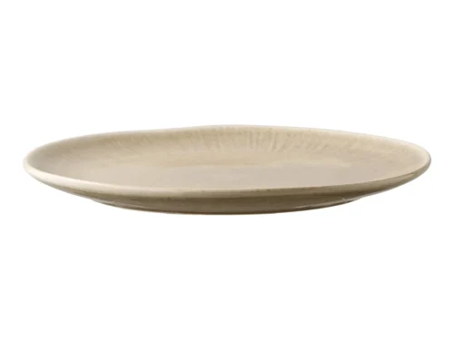 Dinerbord Priendund beige van steengoed, 27 cm, strak en tijdloos design, set van 4
