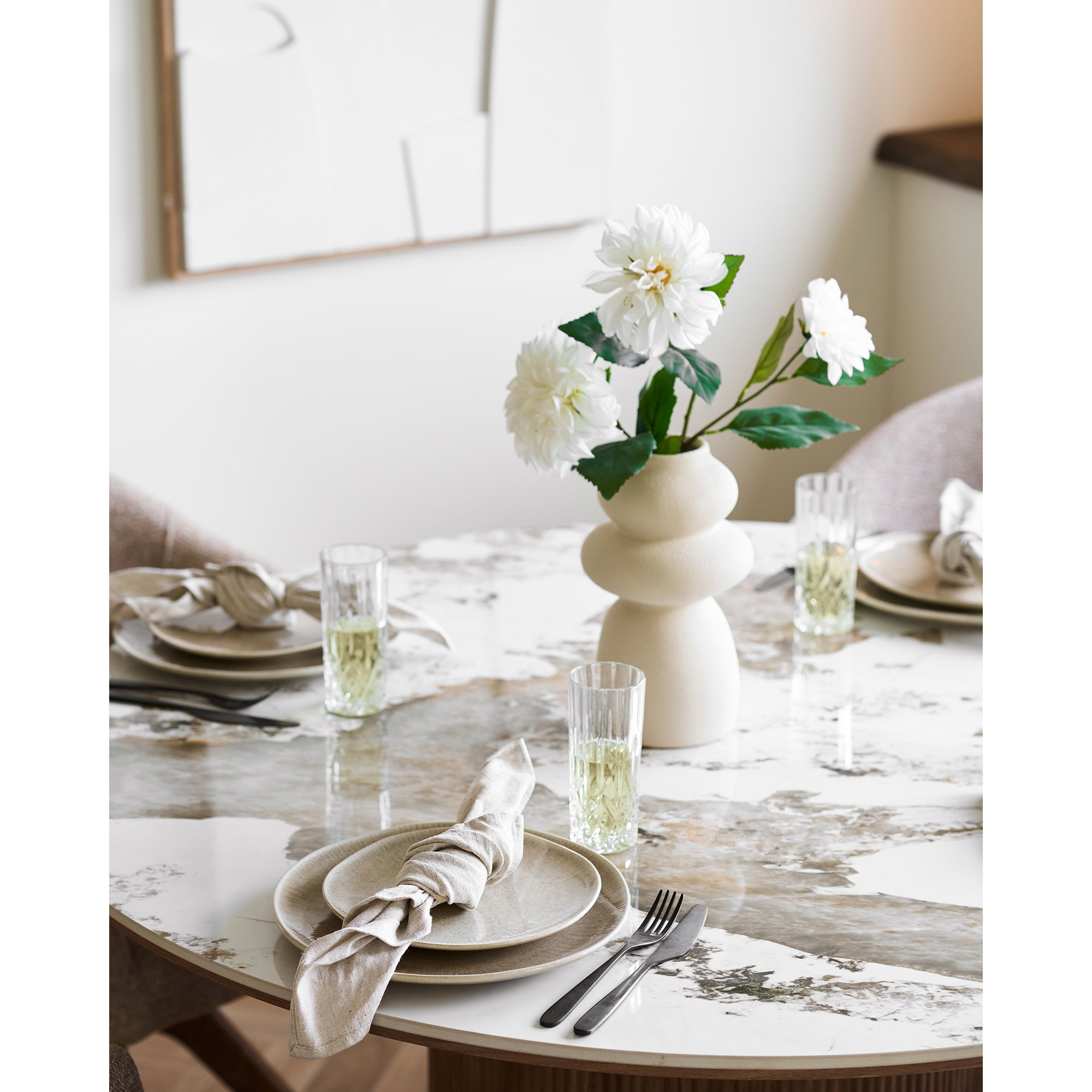 Dinerbord Priendund Beige - Set van 4 - Afbeelding 5