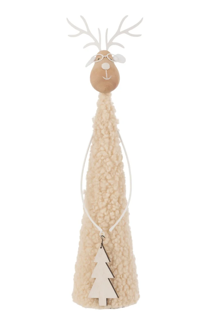 Decoratiefiguur Zitar Metaal Beige H37 cm - Afbeelding 3