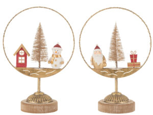 Decoratiefiguur Niekor Metaal Oranje H45 cm - Set van 2