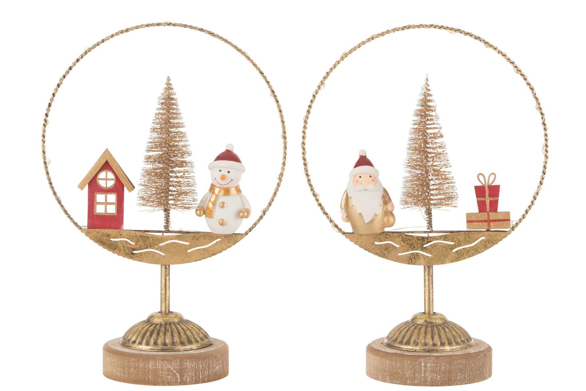 Decoratiefiguur Niekor Metaal Oranje H45 cm - Set van 2