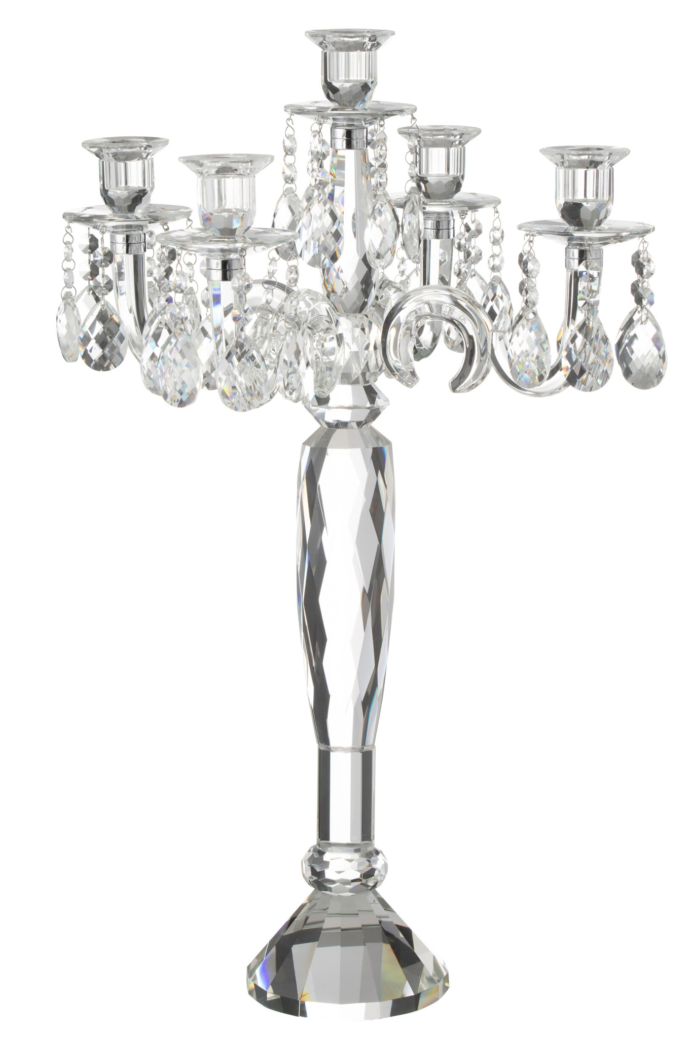 Kandelaar Skaurman Kristalglas Transparant H65,5 cm - Afbeelding 2