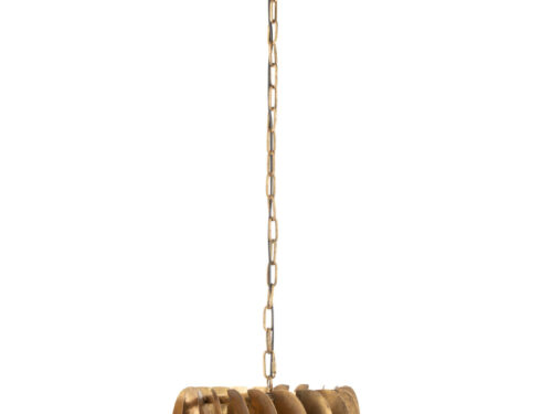 Plafondlamp Rallir goud met slank kettingontwerp en warme, moderne metalen glans