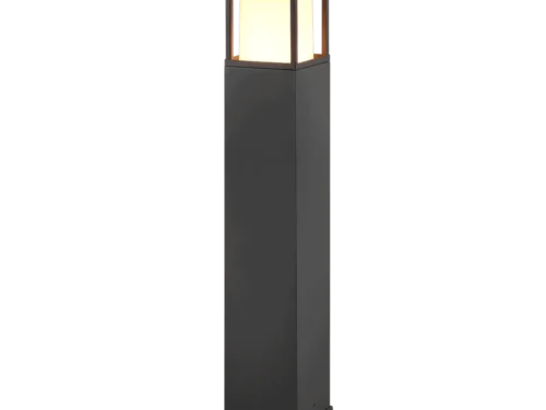 Buitenlamp Zurria antraciet, slanke metalen LED tuinpaal met warm licht, set van 3