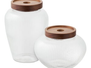 Opbergpot Haastir Glas H17 cm - Set van 2